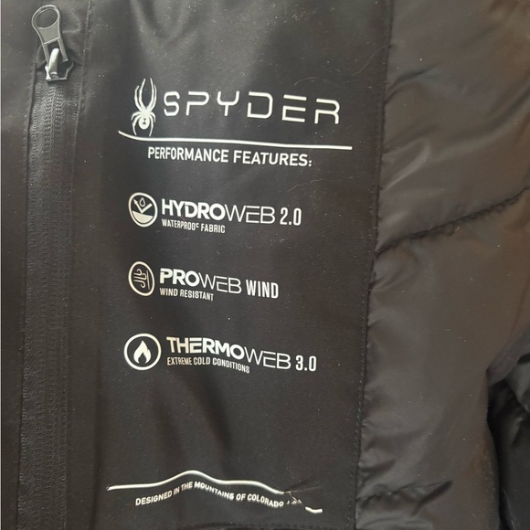 Spyder Black Ski Jacket Women size XL new with tags! - Picture 9 of 13